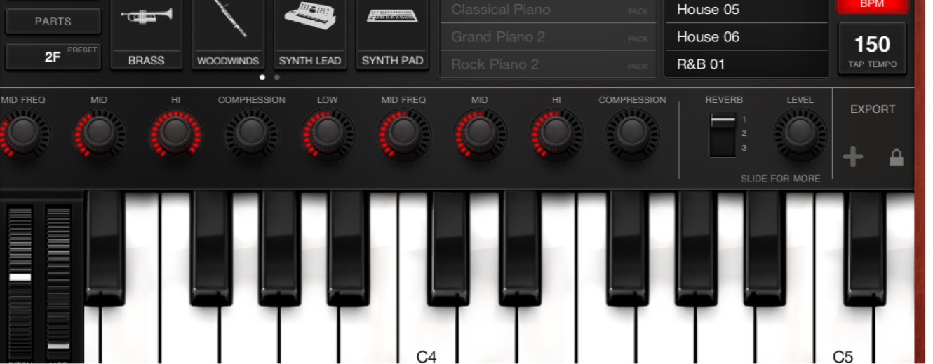 SampleTank iOS Effects section